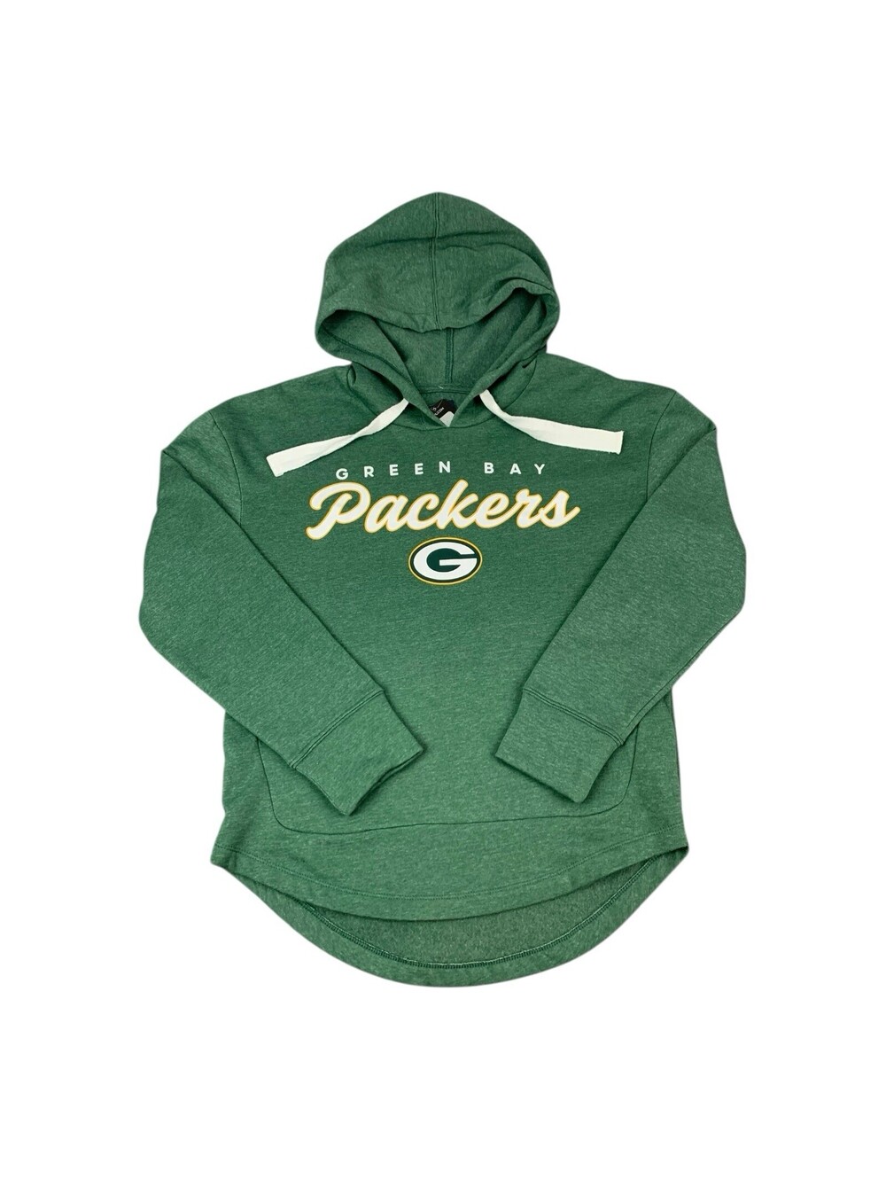 Green Bay Packers Women’s Pullover Hoodie, Heather Green, Size Small, Fanatics